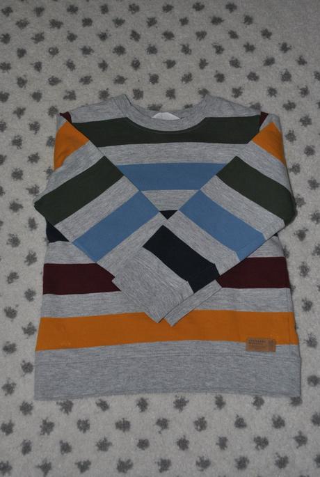 Pásikavá mikina, h&m,110