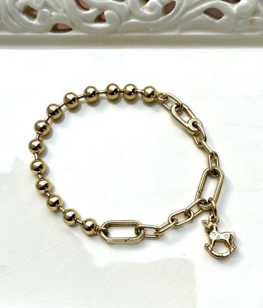 Pandora me pozlátený náramok s príveskom, pandora