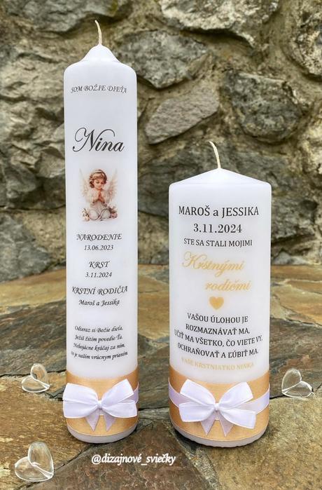 Personalizované krstné sviečky, 