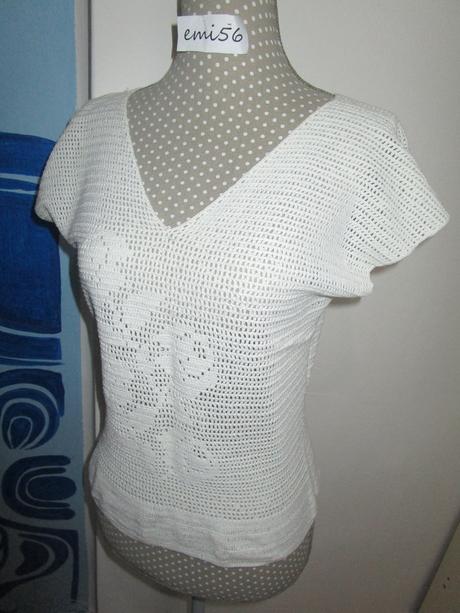 Háčkovaný top 2x, s