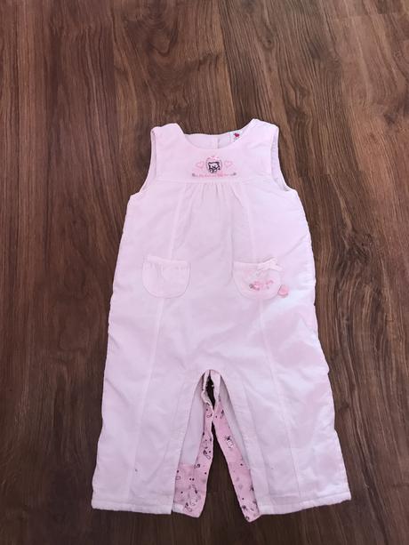 Biele vyteplene nohavice, baby club,68