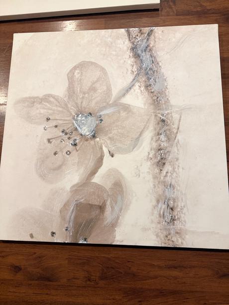 Ikea 3 veľké obrazy kvety, 