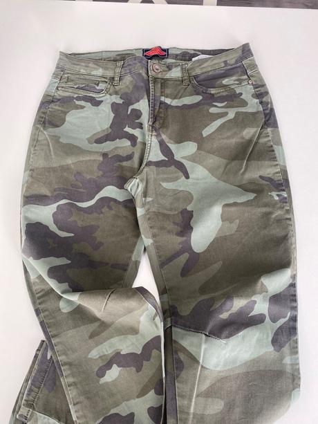 Retro jean maskacove nohavice, s