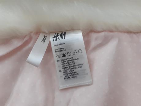 Bielá zimná čiapočka so šálom, h&m,92