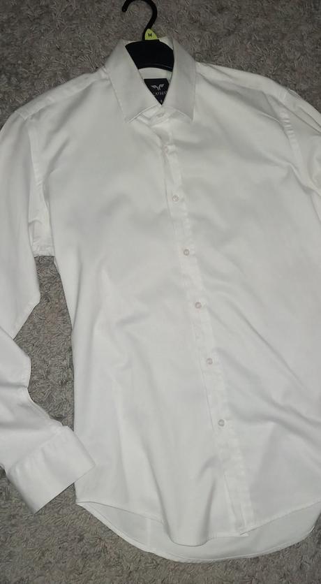 Spoločenská biela košeľa s, s