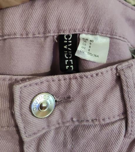 Široké fialové džínsy h&m, h&m,l