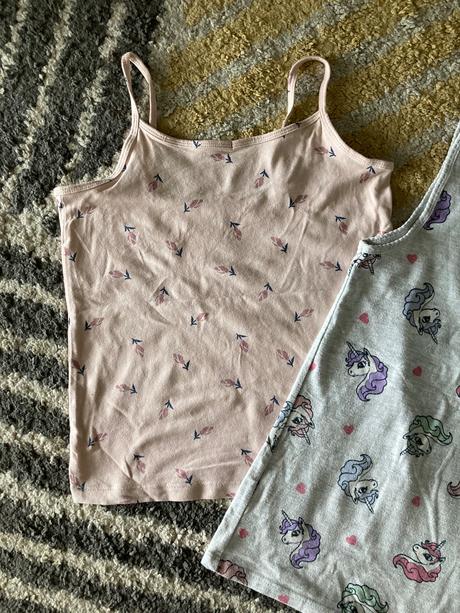 Tielka jednorožcové a kvetinkové 134/140, h&m,134