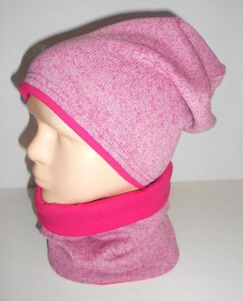 Zimný set- čiapka šmolko + tunel na krk, 56 - 158