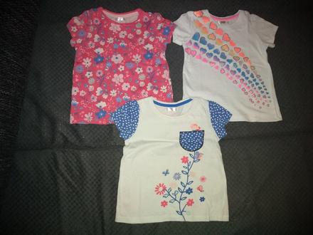 3 x krátke tričko, pepco,92