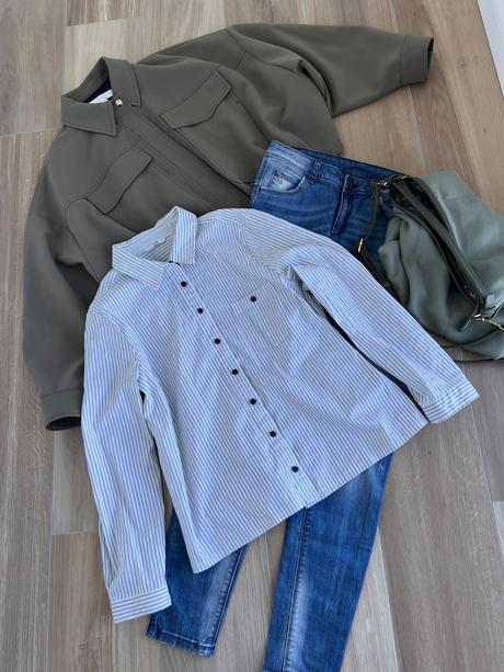 Pásiková košeľa, h&m,l