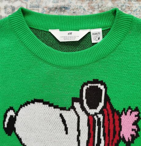 Krásny crop svetrík h&m s motívom peanuts, h&m,152