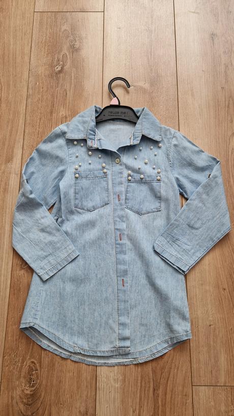 Riflová košieľka veľ 110-116 cm., 110