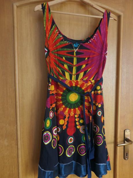 Desigual original nadherne pestrofarebne saty l, desigual,l