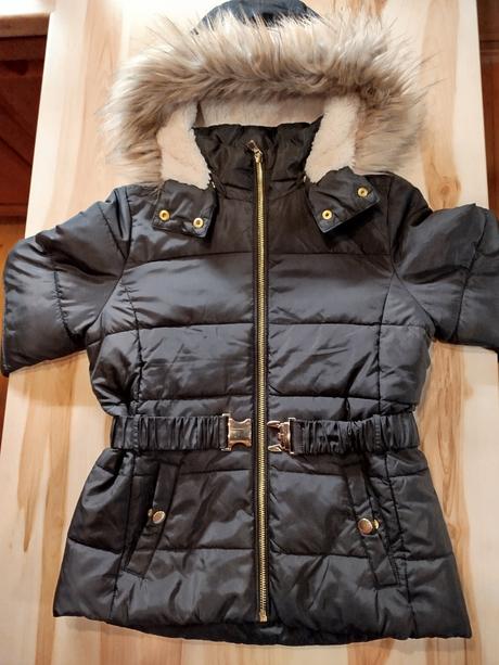 Čierna zimná bunda, h&m,128