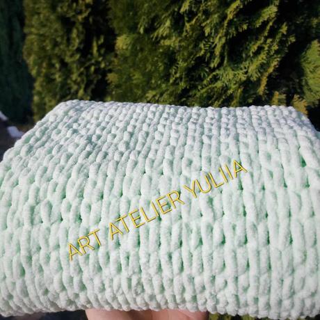 Deka pre novorodencov, farba mäty, ináč obrázok, 