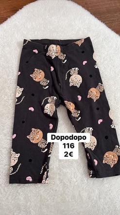 Legínky 3/4 s mačičkami, dopodopo,116