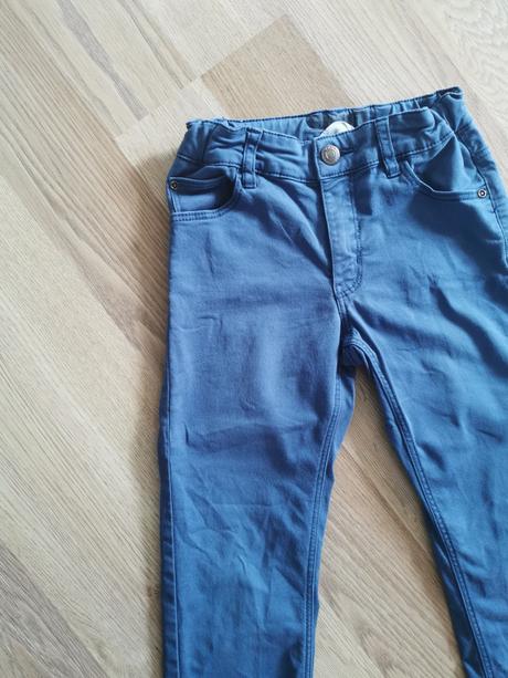Modré nohavice, h&m,116
