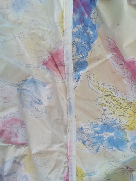 Závesy 2ks s kvetinovým vzorom, 