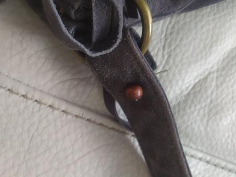 Kozena kabelka  - brusena koza, 