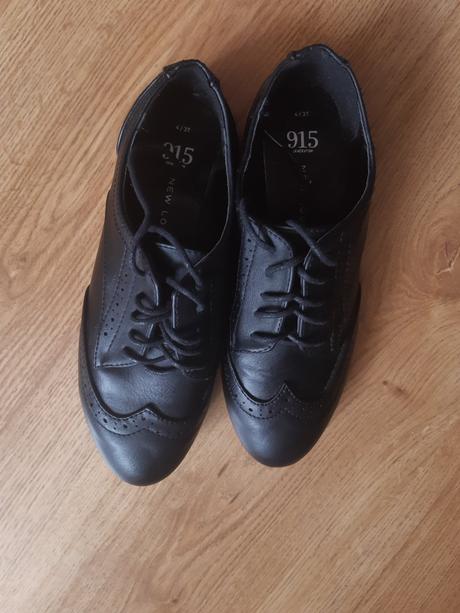 Nové oxfordky, čierne poltopánky, new look,37