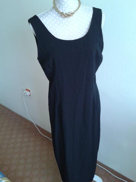 Úzke čierne šaty veľ. 40, 40