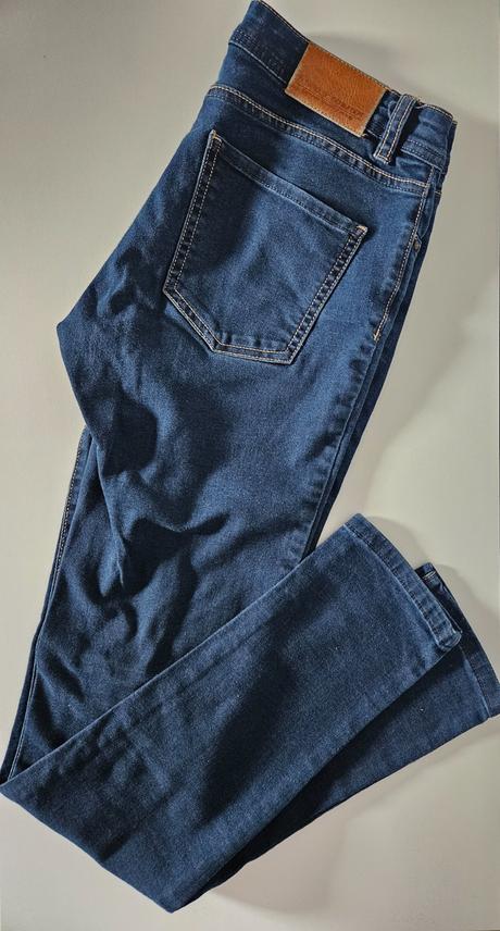 Tmavomodré mid rise skinny fit rifle - top stav, zara,36