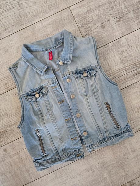 Riflova denim vesta zn. h&m, h&m,l