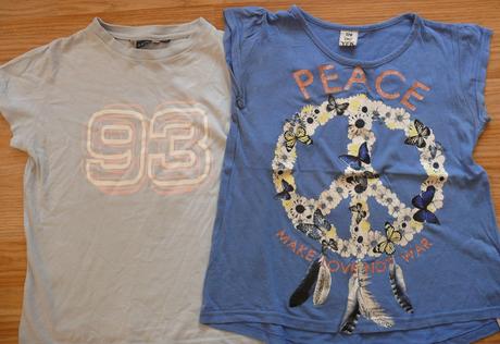 Tričká 1+1 zdarma 128/140, track&field,134