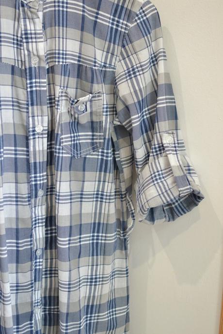 Bielo-modro-sivá károvaná košeľa l, l