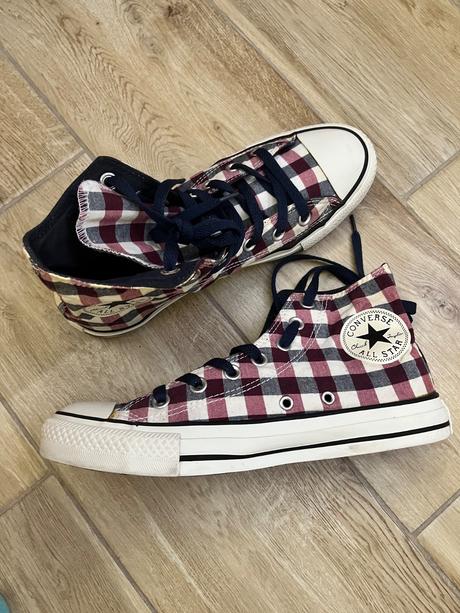 Kockované vysoké tenisky converse, converse,39