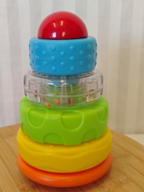 Kolísavá stohovacia pyramída 6dielna, playgo, 20cm,