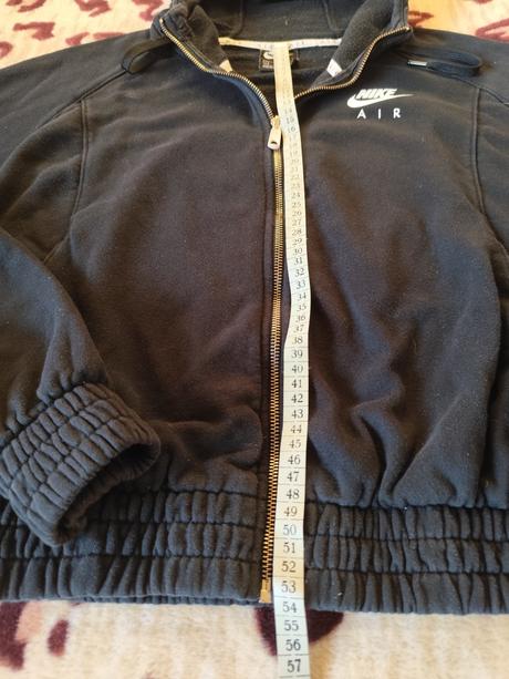 Čierna crop mikina nike air, veľ. l so širokými ru, nike,l