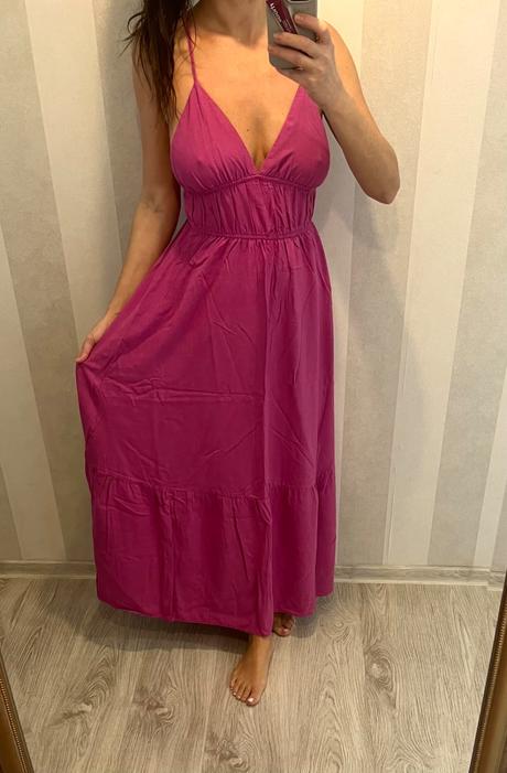 Dlhe cyklamenovo fialove saty, s