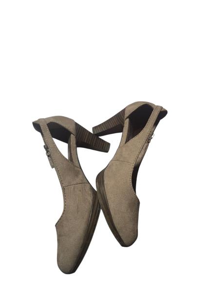 Dámske kožené sandálky na opätku, marco tozzi,37