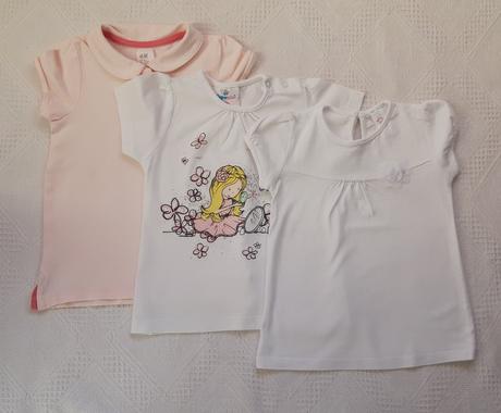 Dievčenské tričká - 3ks, h&m,86