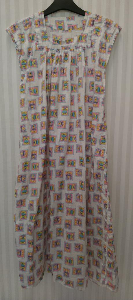 Dlhá nočná košela s farebným vzorom v kocočkách, s, s