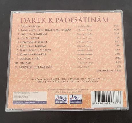 Hudobné cd - zmožek - dárek k padesátinám,