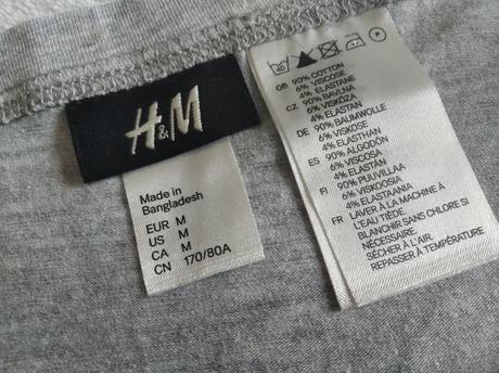 Sivá sukňa, h&m,m