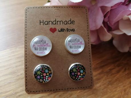 Náušnice napichovačky najlepšej pani učiteľke, 