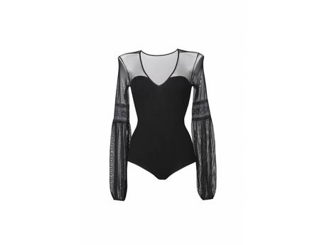 Luxusná blúzka/body gatta jacqueline čierna s, s