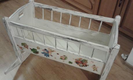 Koliska drevená vintage štýl + stolička ako darček, šírka (cm): 45,dĺžka (cm): 90