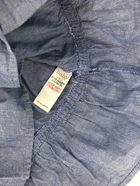 Modré/riflované šaty 80, baby club,80