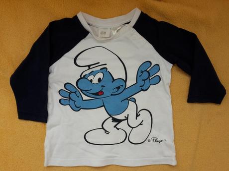 Šmolko tričko, h&m,68