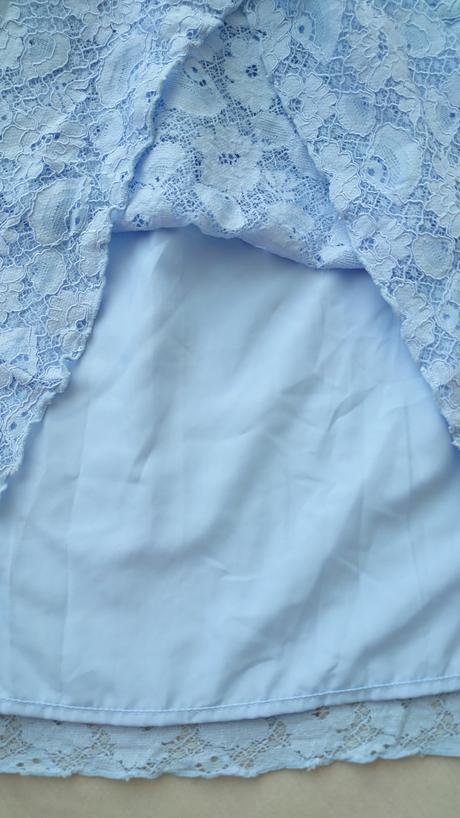 Čipkované šaty s volánmi, h&m,140