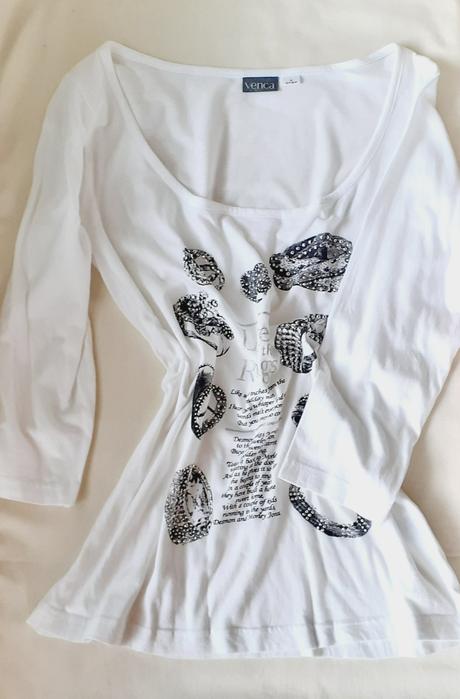 Elegantný biely top, veľkosť m-l, m / s