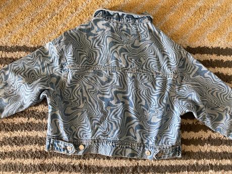 Vzorovaná riflová bunda xs/s, house,xs