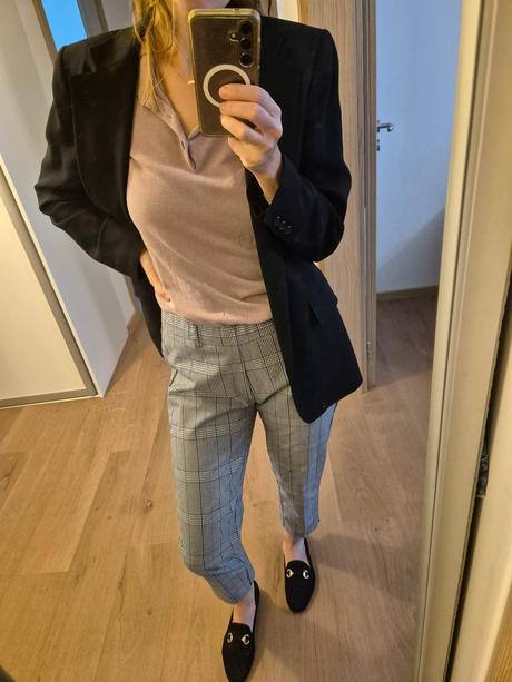 Kockované nohavice na jeseň/zimu/jar, esmara,40