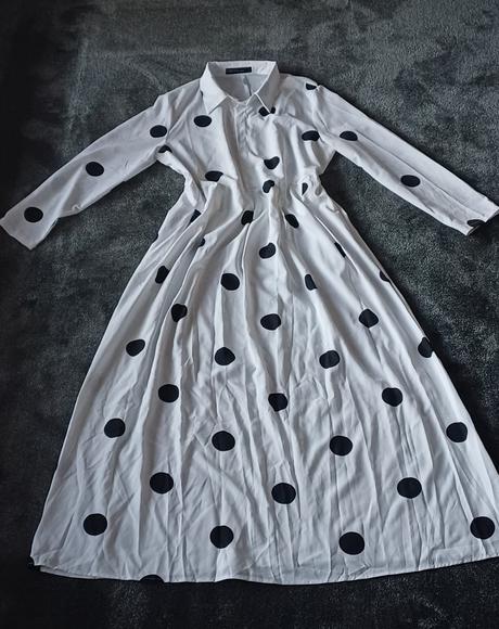 Bodkovane maxi saty v.xl, xl