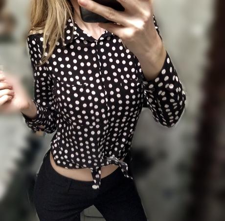 Bodkovaná blúzka, xs