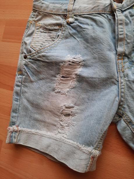 Dámske rifľové šortky, fishbone,xs